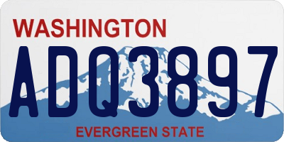 WA license plate ADQ3897
