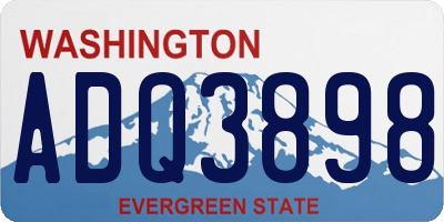 WA license plate ADQ3898
