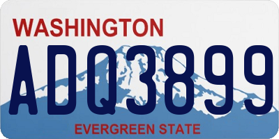 WA license plate ADQ3899
