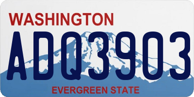 WA license plate ADQ3903