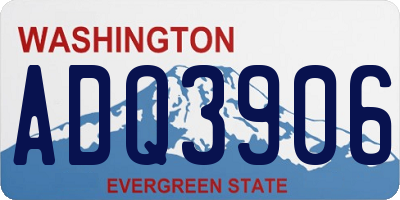 WA license plate ADQ3906
