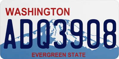 WA license plate ADQ3908