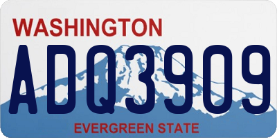 WA license plate ADQ3909