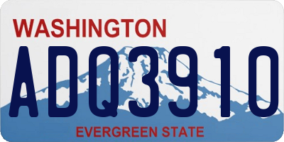 WA license plate ADQ3910