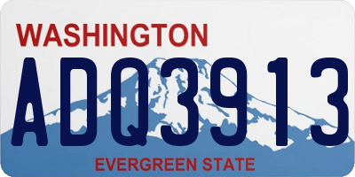 WA license plate ADQ3913