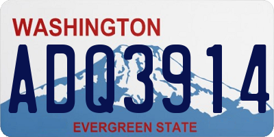 WA license plate ADQ3914