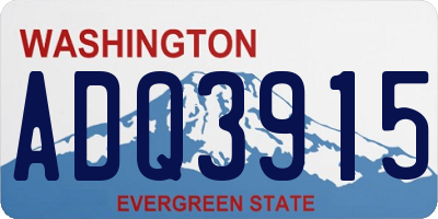 WA license plate ADQ3915