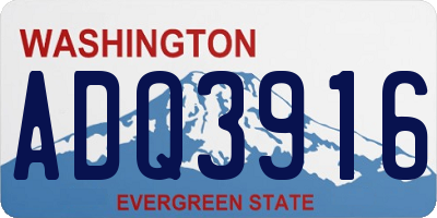 WA license plate ADQ3916