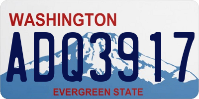 WA license plate ADQ3917