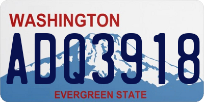 WA license plate ADQ3918