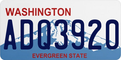 WA license plate ADQ3920