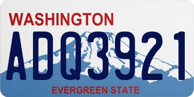 WA license plate ADQ3921