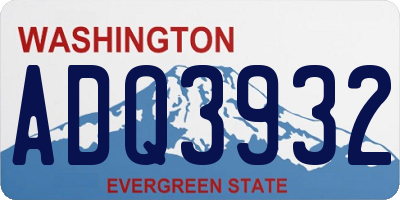 WA license plate ADQ3932