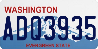 WA license plate ADQ3935
