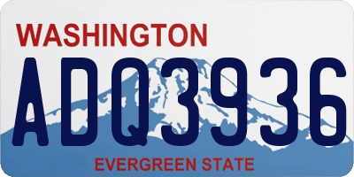 WA license plate ADQ3936