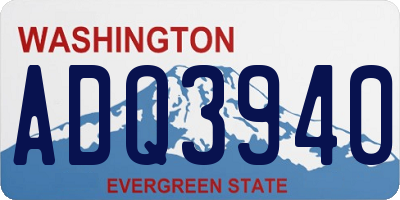 WA license plate ADQ3940