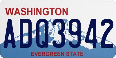 WA license plate ADQ3942