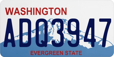 WA license plate ADQ3947