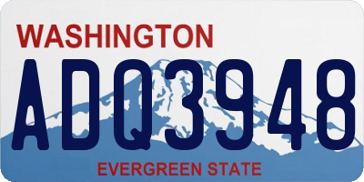 WA license plate ADQ3948