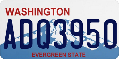WA license plate ADQ3950