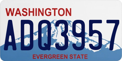 WA license plate ADQ3957