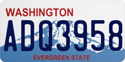 WA license plate ADQ3958