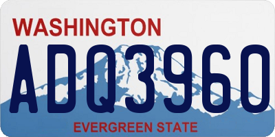 WA license plate ADQ3960