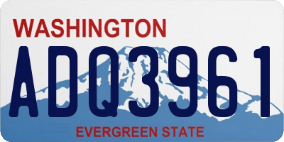 WA license plate ADQ3961
