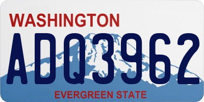 WA license plate ADQ3962