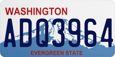 WA license plate ADQ3964