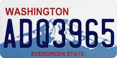 WA license plate ADQ3965