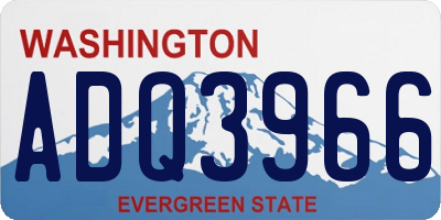 WA license plate ADQ3966