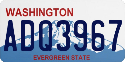WA license plate ADQ3967