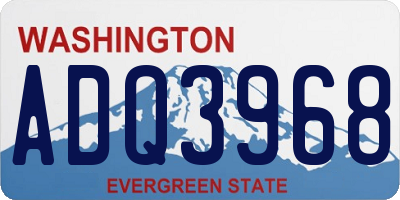 WA license plate ADQ3968