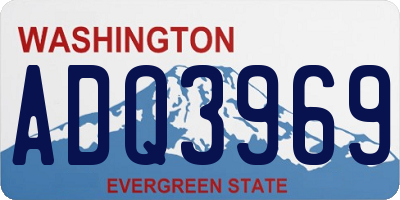 WA license plate ADQ3969