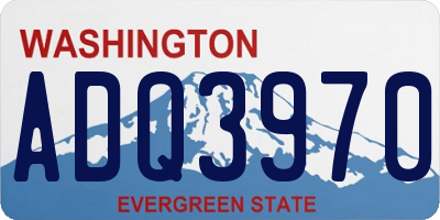WA license plate ADQ3970
