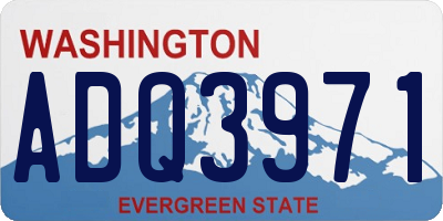 WA license plate ADQ3971