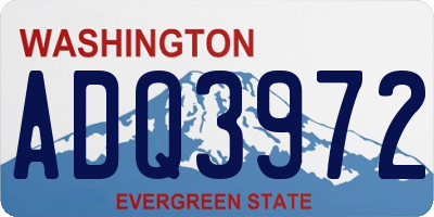 WA license plate ADQ3972