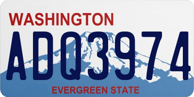 WA license plate ADQ3974