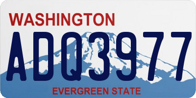 WA license plate ADQ3977