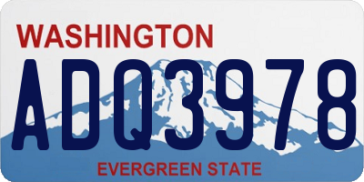 WA license plate ADQ3978