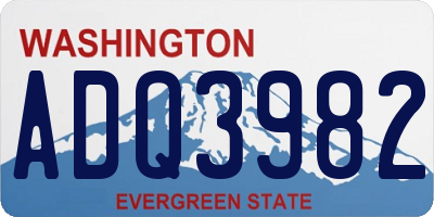 WA license plate ADQ3982