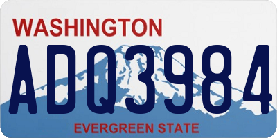 WA license plate ADQ3984