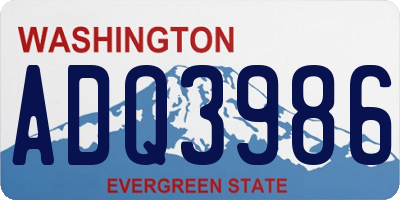 WA license plate ADQ3986