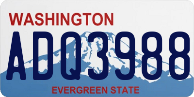 WA license plate ADQ3988