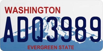 WA license plate ADQ3989