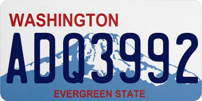 WA license plate ADQ3992