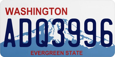 WA license plate ADQ3996