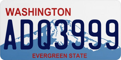 WA license plate ADQ3999