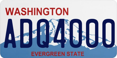 WA license plate ADQ4000